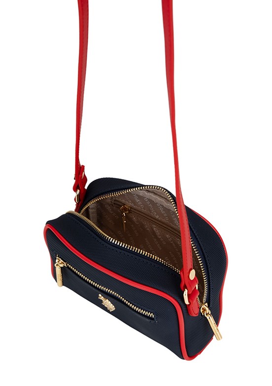 US POLO ASSN - US26284 Kadın Lacivert-A.Kırmızı Çapraz Çanta