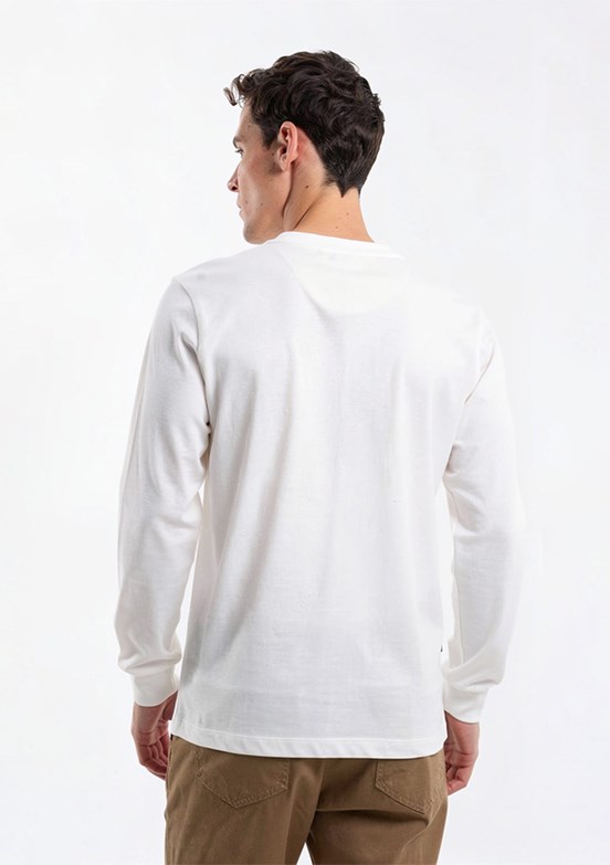 THE CROW Father - TC4045 Erkek Beyaz Sweatshirt