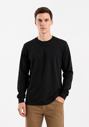 THE CROW Father - TC4045 Erkek Siyah Sweatshirt