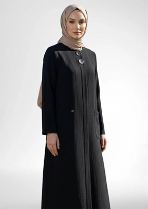 ARMİNE - 26YT517 Kadın Siyah Basic Hırka
