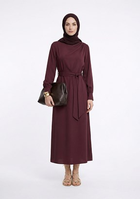 ARMİNE - 26YT904 Kadın Mor Uzun Elbise