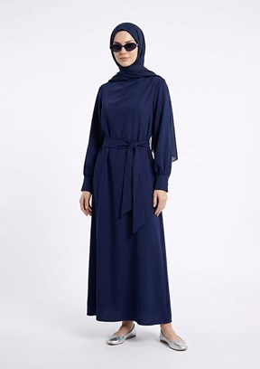 ARMİNE - 26YT904 Kadın Lacivert Uzun Elbise