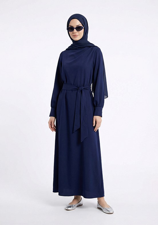 ARMİNE - 26YT904 Kadın Lacivert Uzun Elbise