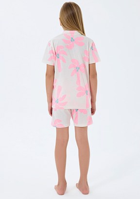ROLY POLY - RP3780-G Kız Çocuk Beyaz Pijama Takımı