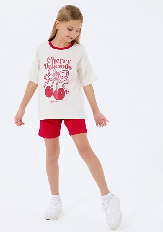 ROLY POLY - RP3799-G Kız Çocuk Beyaz Pijama Takımı