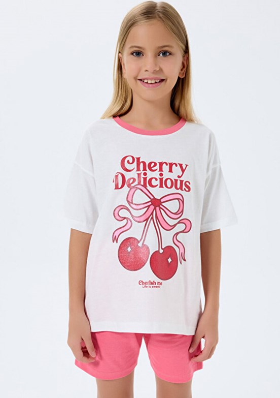 ROLY POLY - RP3799-G Kız Çocuk Beyaz Pijama Takımı