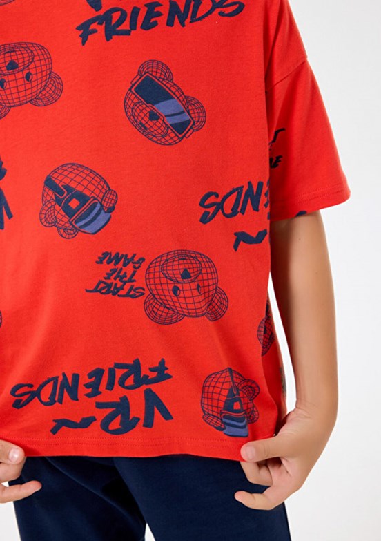 ROLY POLY - RP3751-2 Erkek Çocuk Kırmızı Pijama Takımı