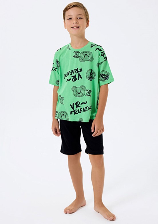 ROLY POLY - RP3751-2 Erkek Çocuk Yeşil Pijama Takımı