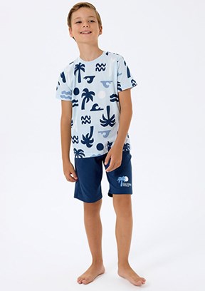 ROLY POLY - RP3754-2 Erkek Çocuk Mavi Pijama Takımı