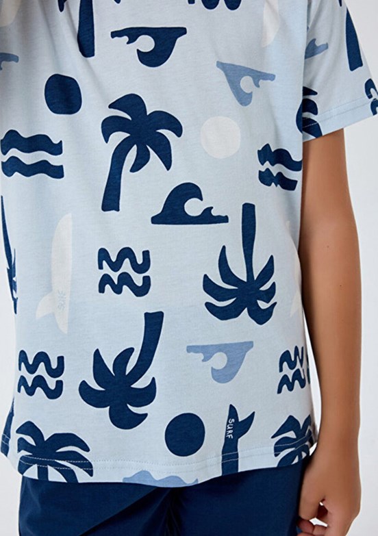 ROLY POLY - RP3754-2 Erkek Çocuk Mavi Pijama Takımı