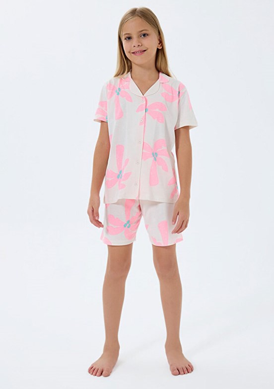 ROLY POLY - RP3780-2 Kız Çocuk Beyaz Pijama Takımı
