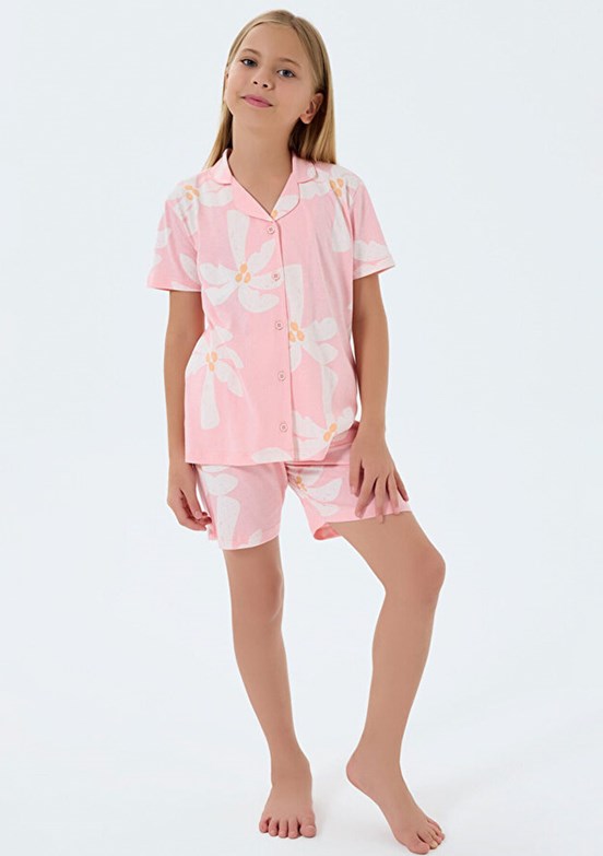 ROLY POLY - RP3780-2 Kız Çocuk Turuncu Pijama Takımı