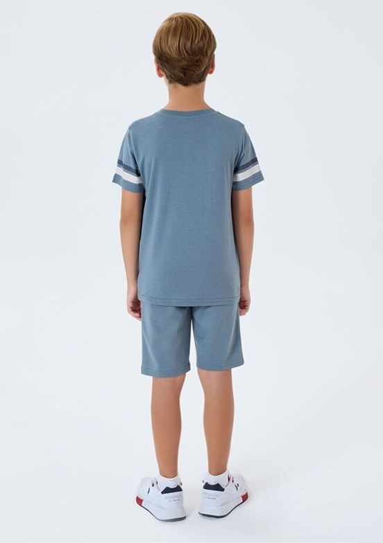 US POLO ASSN - Erkek Çocuk Gri Pijama Takımı