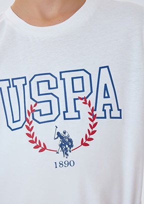 US POLO ASSN Beyaz Erkek Çocuk Pijama Takımı
