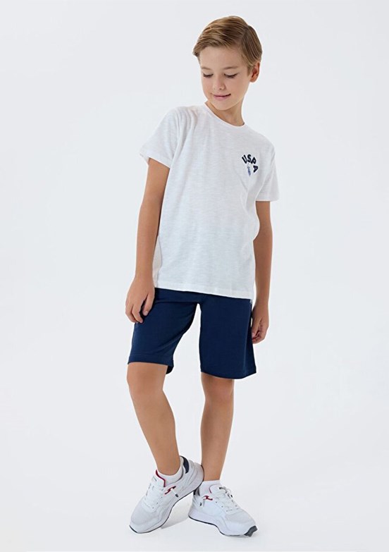 US POLO ASSN Beyaz Erkek Çocuk Pijama Takımı