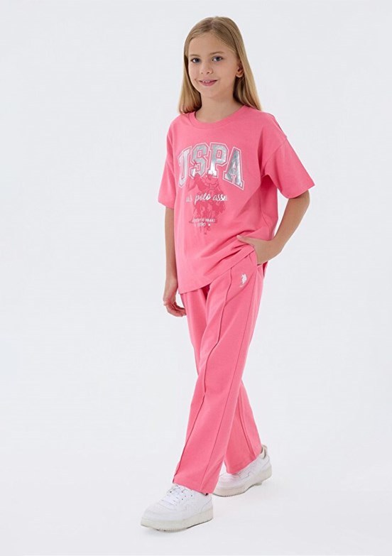 US POLO ASSN Pembe Kız Çocuk Eşofman Takımı