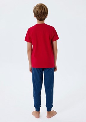 US POLO ASSN Kırmızı Erkek Çocuk Pijama Takımı