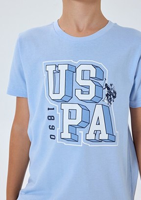 US POLO ASSN - US2410-G Erkek Çocuk Mavi Pijama Takımı