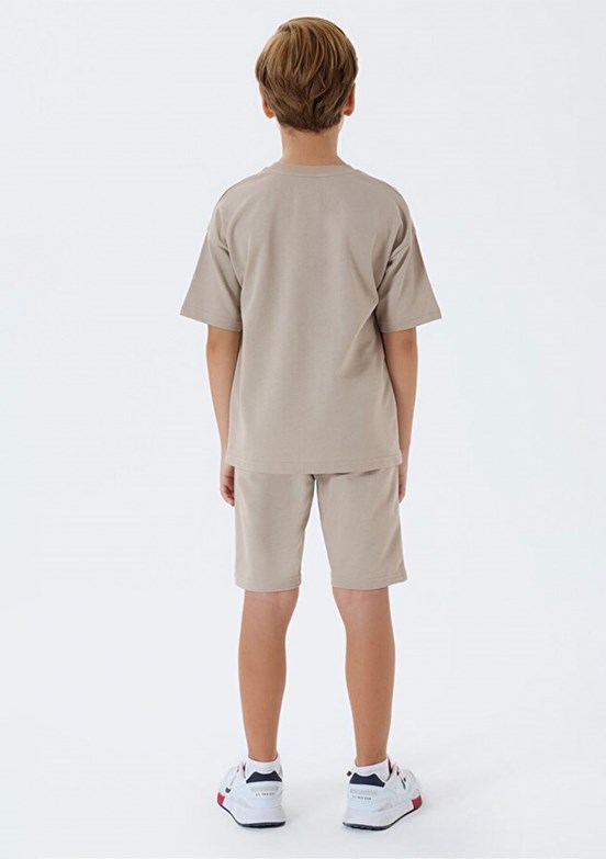 US POLO ASSN Bej Erkek Çocuk Pijama Takımı