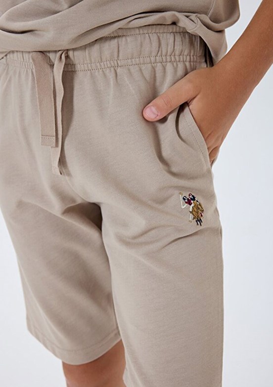 US POLO ASSN Bej Erkek Çocuk Pijama Takımı
