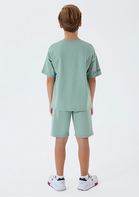 US POLO ASSN Yeşil Erkek Çocuk Pijama Takımı