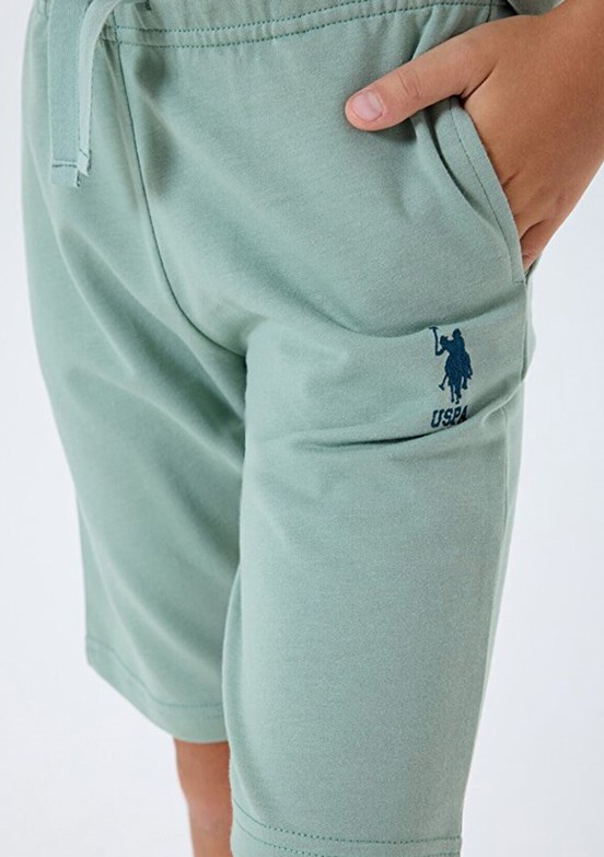 US POLO ASSN Yeşil Erkek Çocuk Pijama Takımı