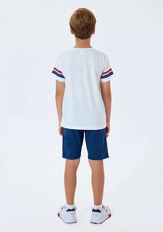 US POLO ASSN Beyaz Erkek Çocuk Pijama Takımı