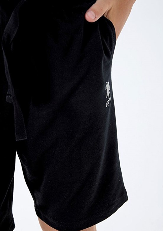 US POLO ASSN Siyah Erkek Çocuk Pijama Takımı
