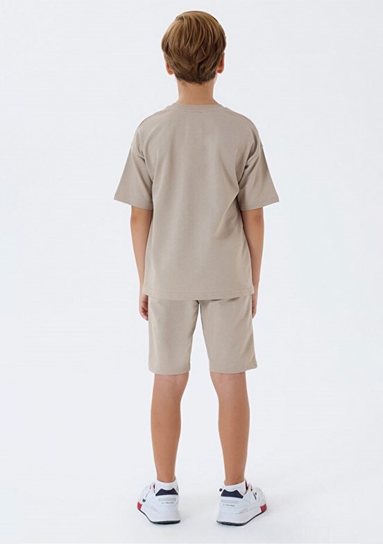 US POLO ASSN Bej Erkek Çocuk Pijama Takımı