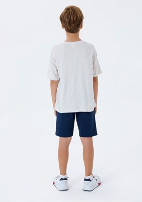 US POLO ASSN Bej Erkek Çocuk Pijama Takımı
