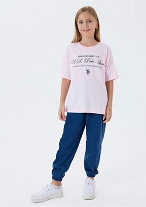 US POLO ASSN Pembe Kız Çocuk Eşofman Takımı