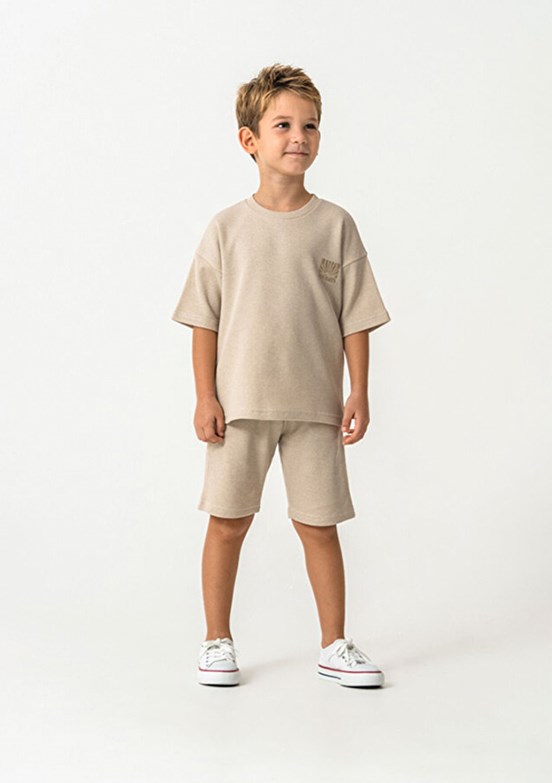 ROLY POLY - RP3725-G Erkek Çocuk Bej Pijama Takımı