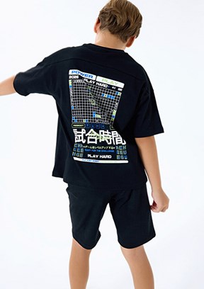 ROLY POLY - RP3750-G Erkek Çocuk Siyah Pijama Takımı