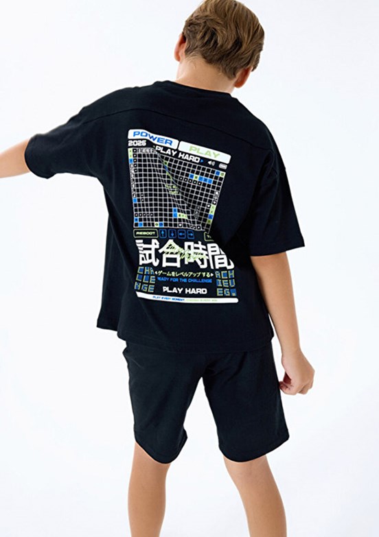 ROLY POLY - RP3750-G Erkek Çocuk Siyah Pijama Takımı