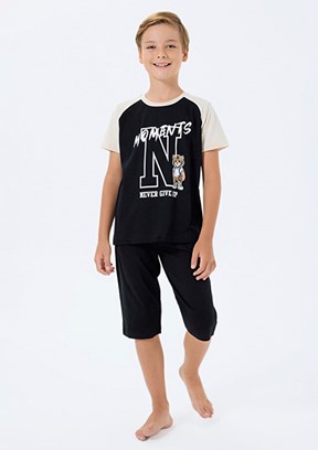 ROLY POLY - RP3744-2 Erkek Çocuk Siyah Pijama Takımı
