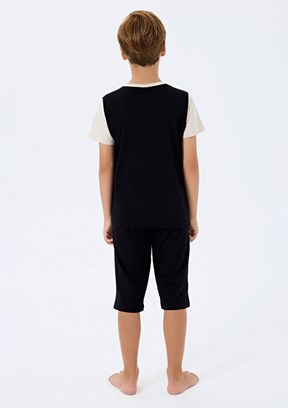 ROLY POLY - RP3744-2 Erkek Çocuk Siyah Pijama Takımı