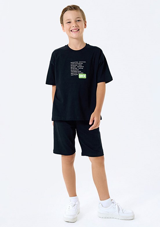 ROLY POLY - RP3750-2 Erkek Çocuk Siyah Pijama Takımı