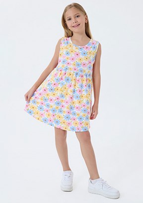 ROLY POLY - RP3784-3 Kız Çocuk BeyazBasic Elbise