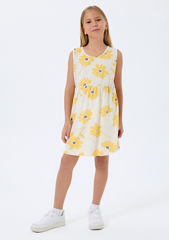 ROLY POLY - RP3787-3 Kız Çocuk BeyazBasic Elbise