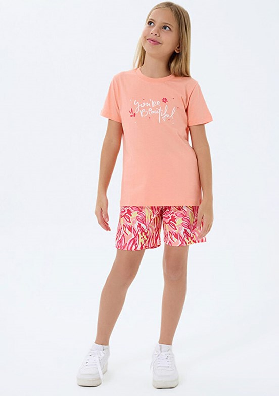 ROLY POLY - RP3806-2 Kız Çocuk Turuncu Pijama Takımı