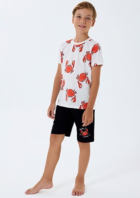 ROLY POLY - RP3748-2 Erkek Çocuk Beyaz Pijama Takımı