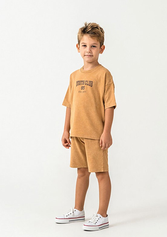 ROLY POLY - RP3728-G Erkek Çocuk Bej Pijama Takımı