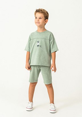 ROLY POLY - RP3734-2 Erkek Çocuk Yeşil Pijama Takımı