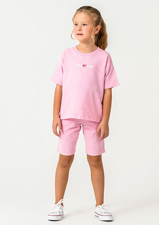 ROLY POLY - RP3802-G Kız Çocuk Pembe Pijama Takımı