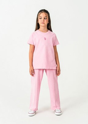 US POLO ASSN Pembe Kız Çocuk Eşofman Takımı