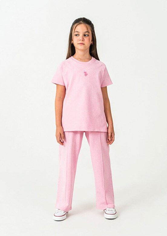 US POLO ASSN Pembe Kız Çocuk Eşofman Takımı