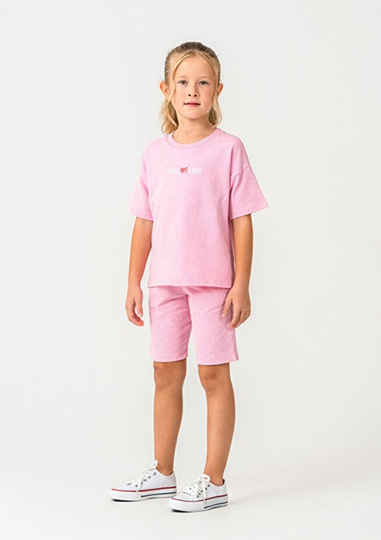 ROLY POLY - RP3802-2 Kız Çocuk Pembe Pijama Takımı