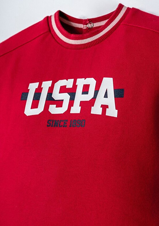 US POLO ASSN Kırmızı Erkek Bebek Şortlu İkili Takım