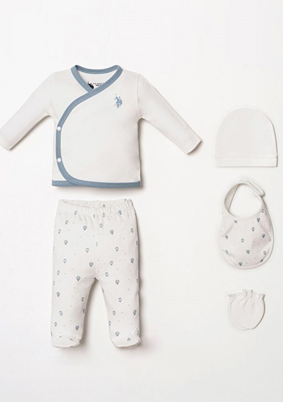 US POLO ASSN Beyaz Erkek Bebek Hastane Çıkışı