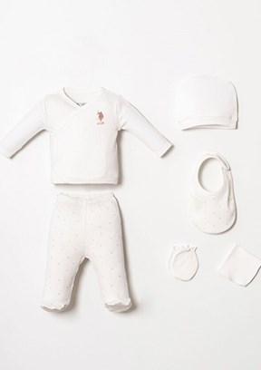 US POLO ASSN Beyaz Kız Bebek Hastane Çıkışı